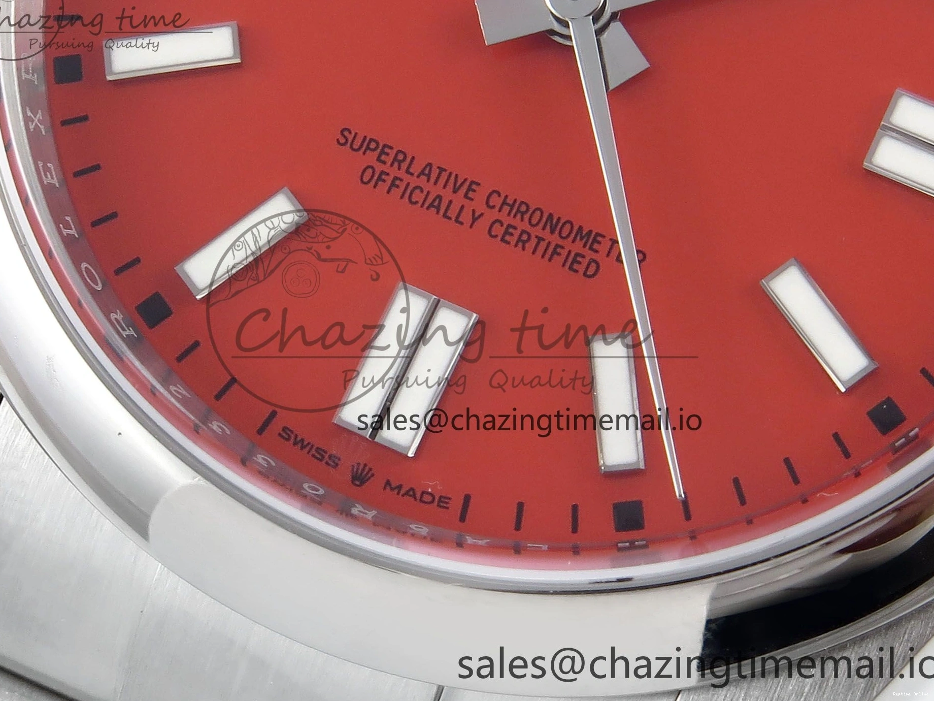 0204 Sustainable Oyster Perpetual 124300 41mm EWEF Best Edition 904L Steel Red Dial A 768